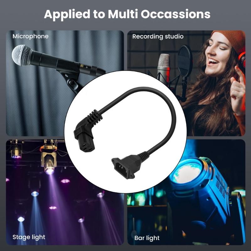 Удлинитель кабеля C13 Female на C14 Male с резьбовым отверстием, 90 градусов, IEC320, C14 на C13, угловой вверх/вниз/влево/вправо