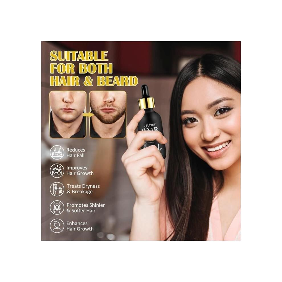 5 % Minoxidil-Haarwuchsserum-Set, Minoxidil- und Biotin-Haarwuchsbehandlung für Männer und Frauen
