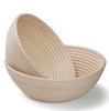 Indonesian Rattan Bread Fermentation Basket - Rustic Round Woven Baking Utensil