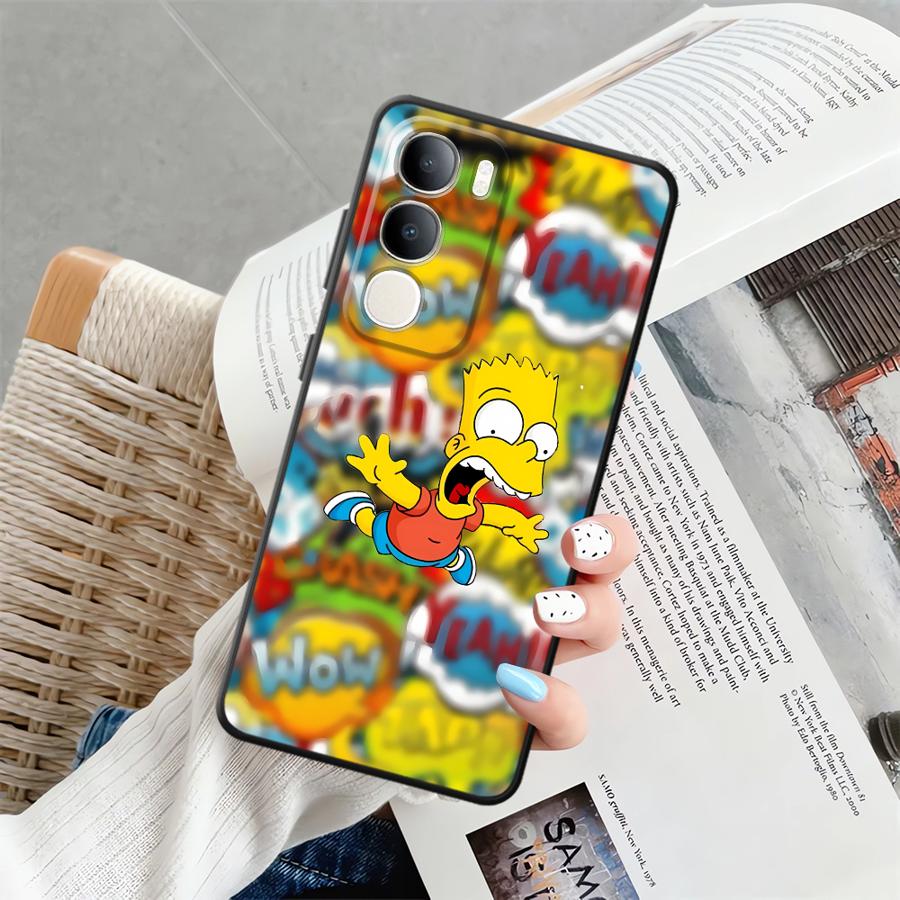 Чехол-бампер Мультяшный S-simpsons для Vivo V21E V23 V25 V30 Y51S Y78 Y71 Y91 V27 Y75 Y81 Y53S V29 Y50 Y95 Y52S Y93