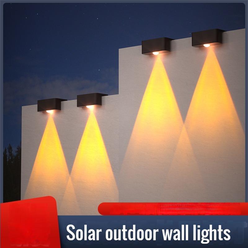 Светодиодные солнечные садовые светильники, супер яркие водонепроницаемые светильники на солнечных батареях, балконные лестницы, уличное освещение, уличные светодиодные светильники с солнечным светом