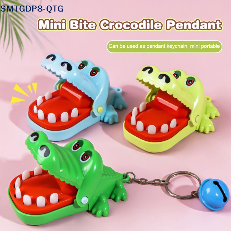 Crocodile Teeth Toys Keychain Children's Crocodile Fingers Reaction Training Dinosaurs Animal Pull Back Trick Game Family