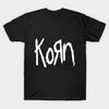 Мужская черная футболка с принтом Korn, печать методом трансферной бумаги No-Cut, хлопковая футболка