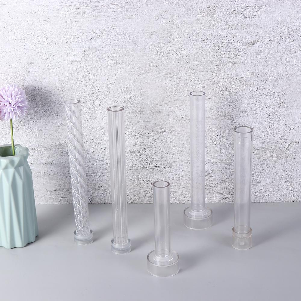 DIY Craft Plastic Clay Tools Match Large Cylinder Rib Candle Mold Soap Making Long Pole Stripe