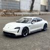 1:24 Porsche Taycan Turbo S белый/синий спортивный автомобиль статический литой автомобиль Коллекционная модель автомобиля игрушечные лошадки