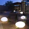 Solar Stone Garden Light - Warm Glow LED Garden and Lawn Decoration, Sustainable Outdoor Lighting