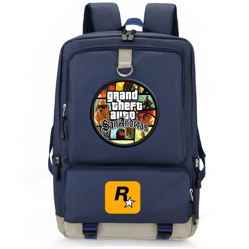 Stylish Printed Backpack Teens 14-inch Laptop Compartment Oxford Fabric Breathable Padded Straps School Daily Use