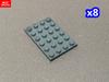 Нетоксичная пластина Moc Bricks 4x4 4x6 4x8 4x10 4x12 3031 3022 3035 3030 3029 Детский игрушечный конструктор Собирается Подарок на день рождения