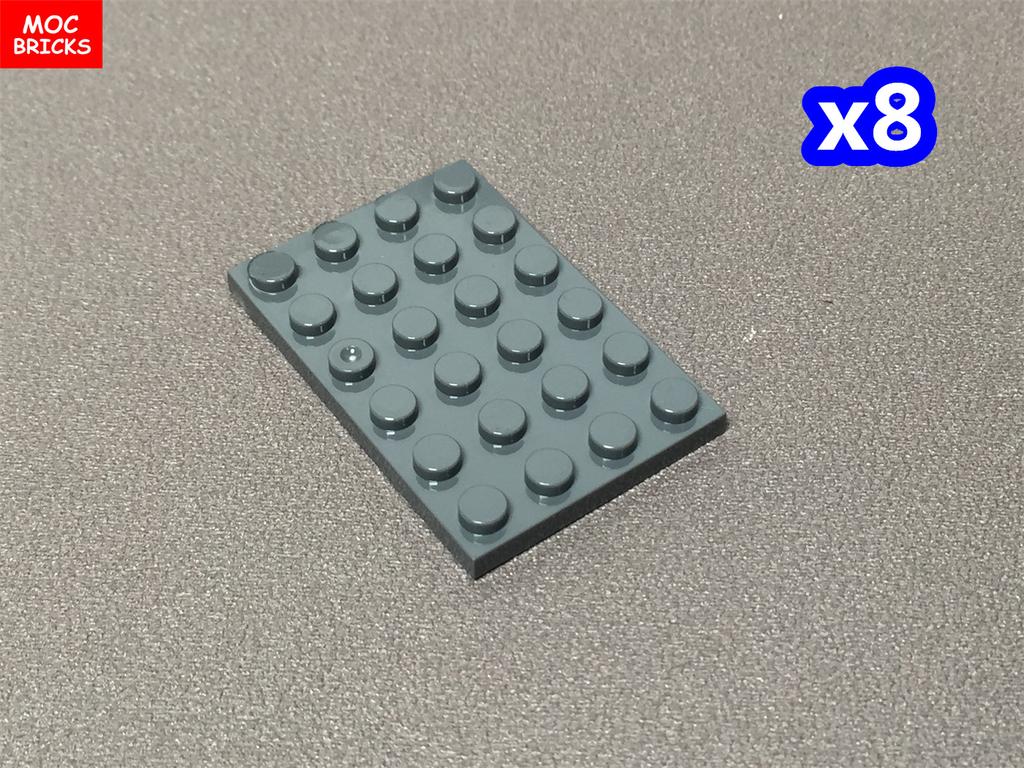 Нетоксичная пластина Moc Bricks 4x4 4x6 4x8 4x10 4x12 3031 3022 3035 3030 3029 Детский игрушечный конструктор Собирается Подарок на день рождения