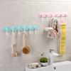 Creative Scandinavian Style Candy Color System Hooks Wall-mounted No-punch Storage Hooks Household Kitchen Bathroom Hooks