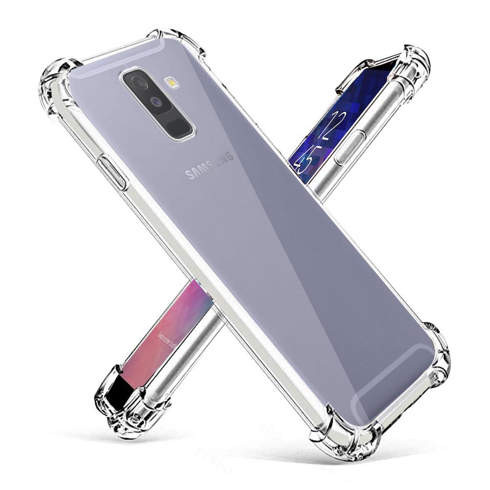 Для Samsung A6 Plus Чехол Прозрачный Противоударный Силиконовый Мягкий Защитный Бампер Чехлы Прозрачный Чехол Для Samsung Galaxy A6 Plus A6Plus Funda