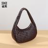 Нишевая модная плетеная сумка-пельмень на одно плечо, простая универсальная ручная женская сумка, текстурная повседневная сумка под мышку