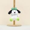 Adorable Plush Dog Keychain With Bowknot Soft Toy Doll Bag Charm In Pink Yellow Green And Purple