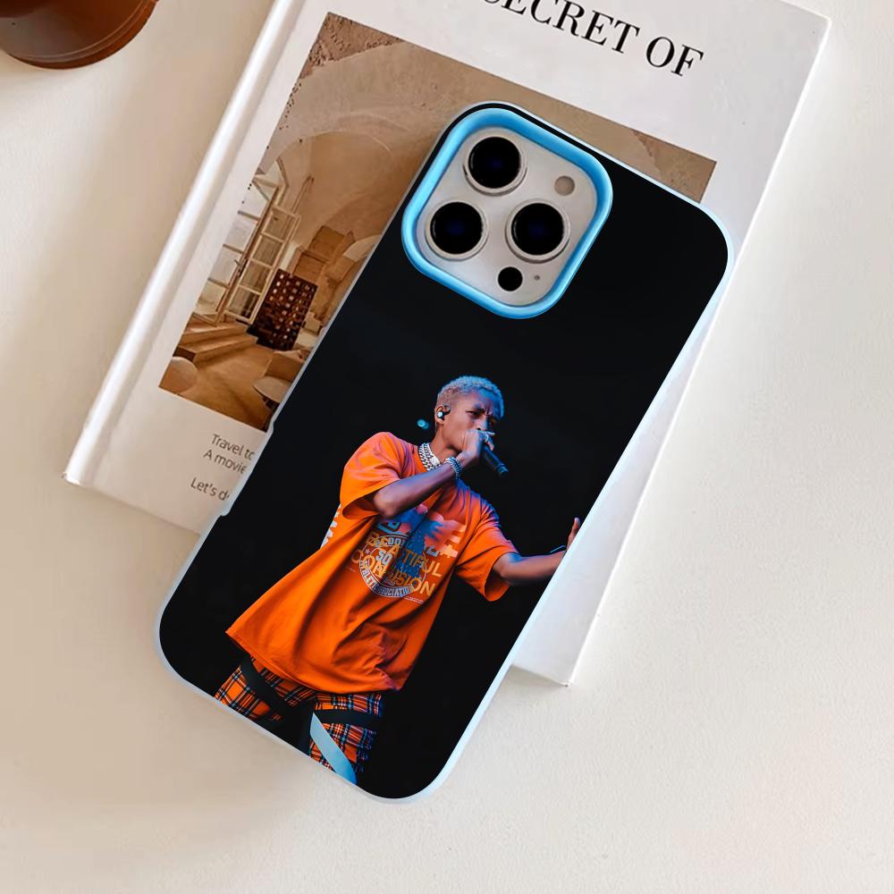 Jaden Smith Jelly Double layer Light Blue Mobile Phone Case for iPhone 17 16 15 14 13 12 11 Air Pro Max Plus Protective