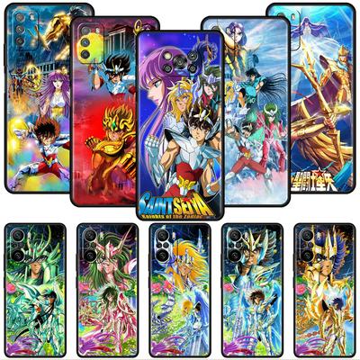 Роскошный черный чехол для телефона Xiaomi Redmi Note 11 10 9 8 7 Pro 9S 9A 9C 10S 8T K40 10C 10S Funda Cover Sainte Seiya Япония Аниме