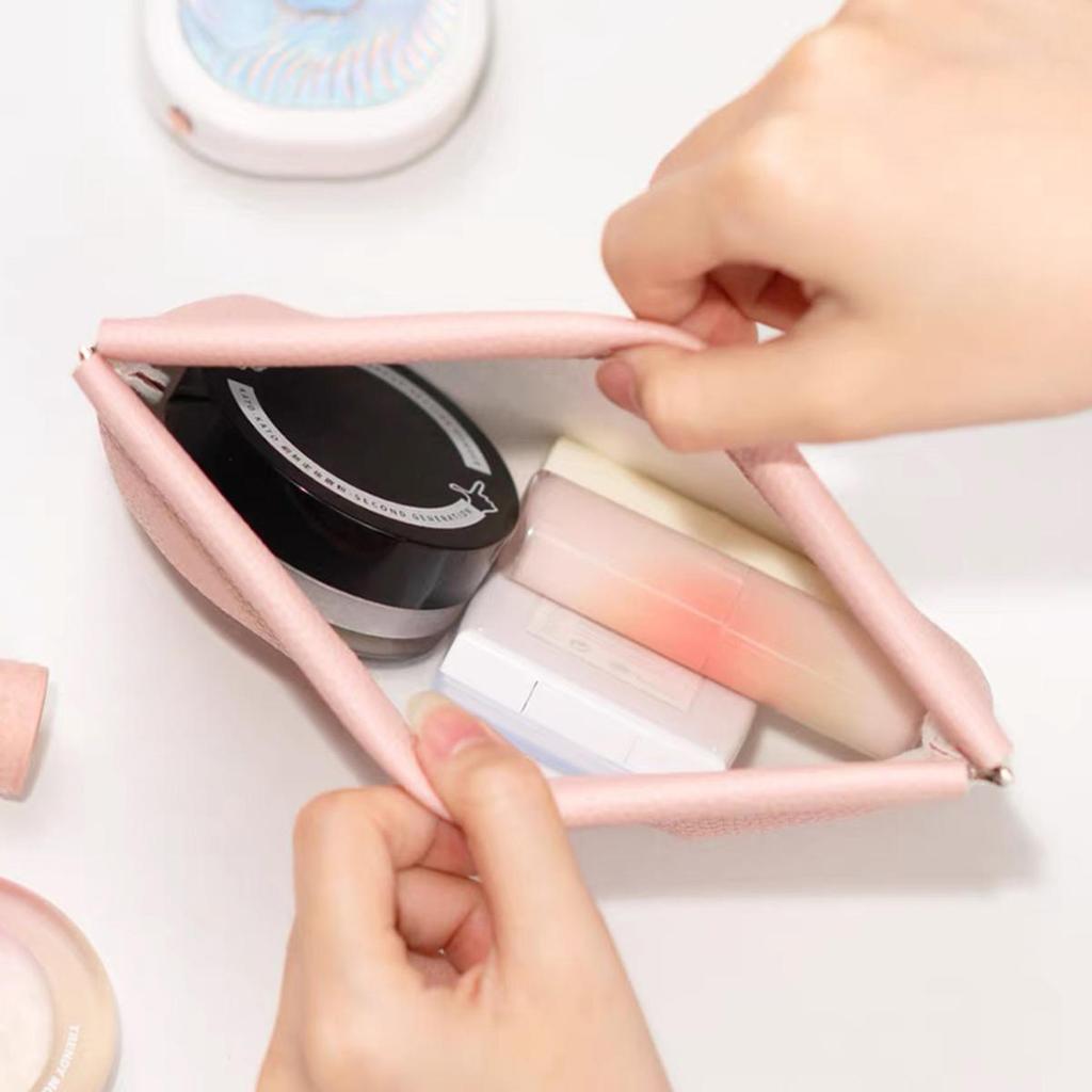 Self-Closing Artificial Leather Long Wallet Passport Driver's License ID Holder Headphone Data Cable Storage Cash Pouch