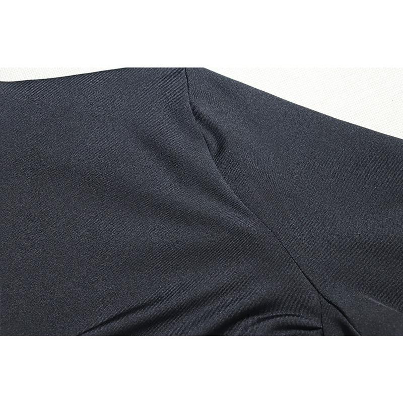 Женский обтягивающий свитер с круглым вырезом, однотонная футболка с длинным рукавом и складками, нестандартной формы