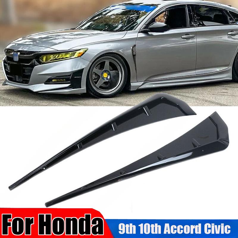 Аксессуары-аэродинамические накладки на крыло для Honda Accord Civic, имитация жабр акулы, боковые воздухозаборники, комплекты декоративной отделки кузова