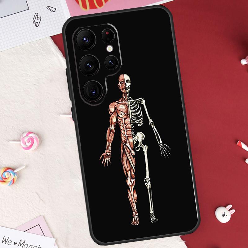 Арт-кейс "Скелет" для Samsung Galaxy S26 Ultra S23 S22 S21 S20 S24 S25 Ultra S10 Plus S25 FE Защитный чехол