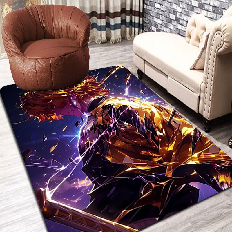Demon Slayer: Kimetsu no Yaiba Rug Floor Mat for Living Room or Bedroom Soft and Comfortable Carpet a Gift for Birthday and Holiday.SFF0917220