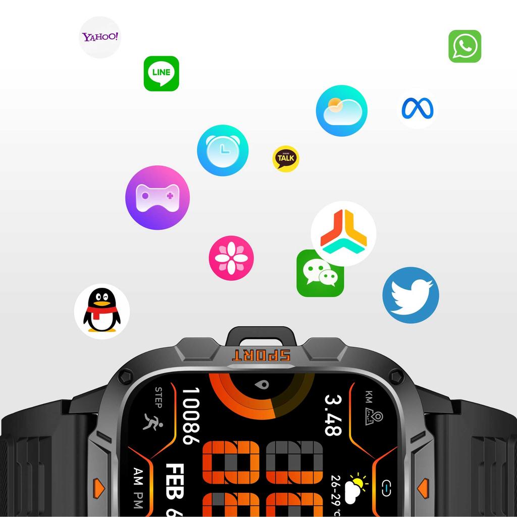 2025 Новые Смарт-часы Военного Класса Мужские 1.96" AMOLED 5ATM Водонепроницаемые Спортивные Фитнес-трекер BT Звонки Смарт-часы Женские Для IOS