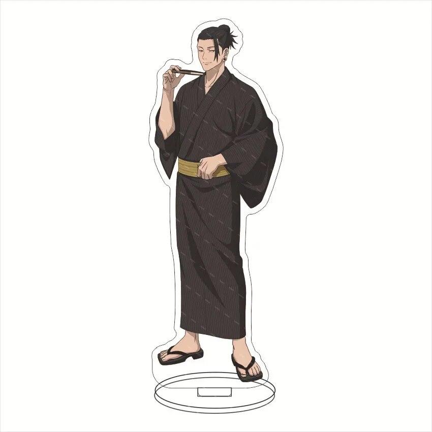 Аниме дзюдзюцу кайсен акриловая подставка Fushiguro Toji Geto Suguru Satoru Gojo фигурка ПВХ настольная подставка модель игрушки 15 см