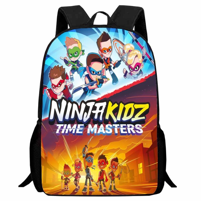 Школьная сумка с принтом Ninja Kidz, Мультяшный повседневный рюкзак для начальной школы, 1 класс