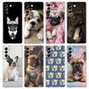 Чехол для телефона Samsung Galaxy S25 Edge S24 S23 FE S22 Ultra S20 S21 5G S10 Plus S10E Мягкий прозрачный чехол Французский бульдог Собака Питомец