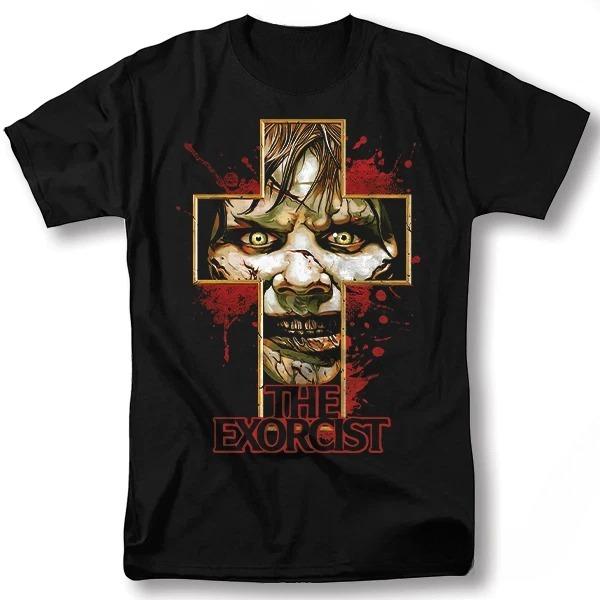 The Exorcist Shirt Holloween Horror Classic Movie Vntg Graphic Design TShirt