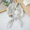 Thin cotton and linen small square scarf fresh and breathable women's soft literary and decorative small silk scarf summer scarf women's versatile 
