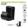 String Light Installation Tools Outdoor Clips, Black Plastic Organize Hooks, Edge Mounts Weather Resistant Snap-on Fasteners for Garden Backyard