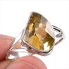Натуральный драгоценный камень цитрин, ручная работа, серебряное ювелирное кольцо 925 пробы, размер 9,5 M5m52