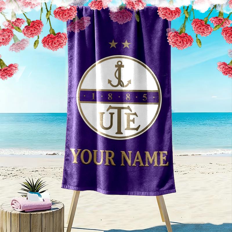 Custom Name Újpest FC Print Beach Towel, Large Soft Quick Dry Towel for Beach Camping Swimming_xia