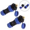 2PCS SP13 3PIN IP68 Waterproof Aviation Connector Panel Mount Header and Socket