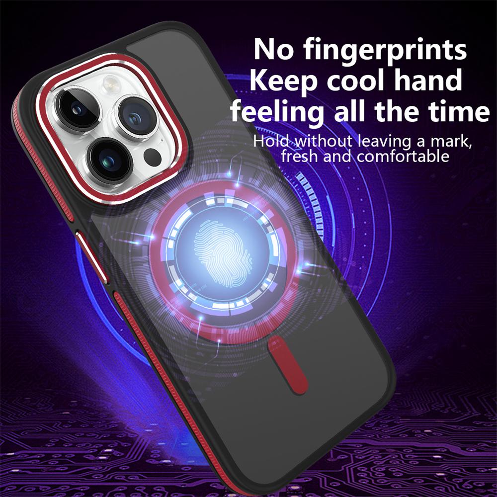 Magnetic Matte Translucent Shockproof Phone Cases For iPhone 16 15 14 13 12 11 Pro Max 16e For Magsafe Wireless Charge Cover