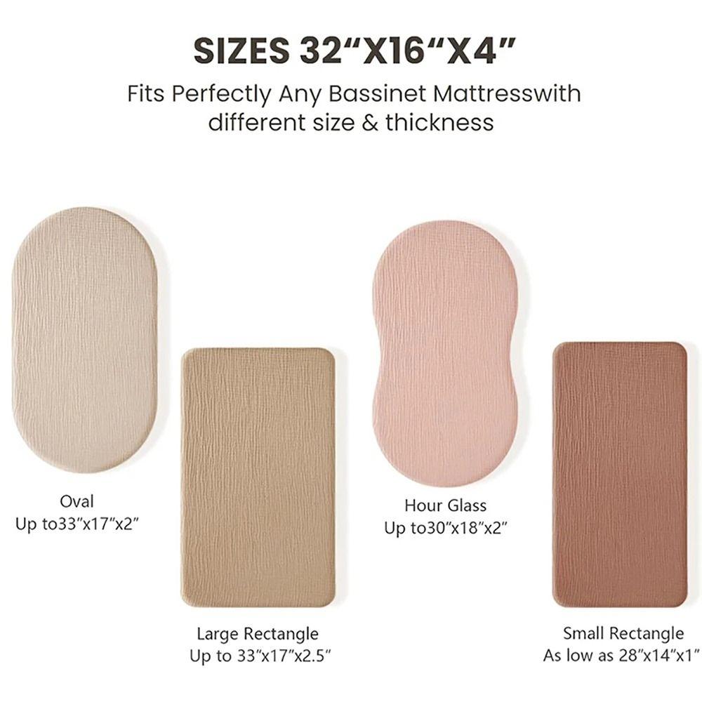 2Pcs/Set Breathable Newborn Changing Pad Cover Printed Crib Fitted Sheets Cradles Mattress Cover