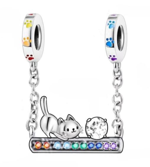 Браслеты Charm Fit Original Медь Милое Животное Сова Кошки Морская Черепаха Бусины Женский Кулон Бусины Изготовление Украшений