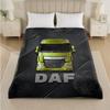 DAF Print Flannel Blanket Cozy Lightweight Plush Throw Blanket For Bed Sofa Household Use