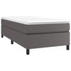 vidaXL Boxspringbettgestell Grau 100x200 cm Kunstleder