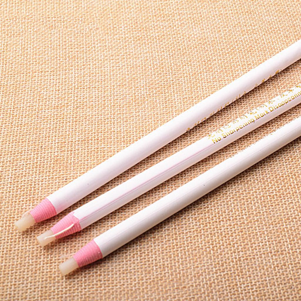 12 шт. швейных карандашей для портного, белые маркеры для ткани, без заточки, для пошива кожаных тканей, портной швейный карандаш