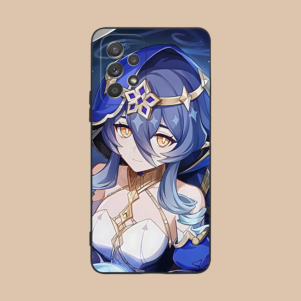 Game GI Layla Mobile Phone Case for Samsung Galaxy M55 54 42 35 34 33 32 23 22 15 14 13 12 F55 5G Colorful Cover Cover Luxury
