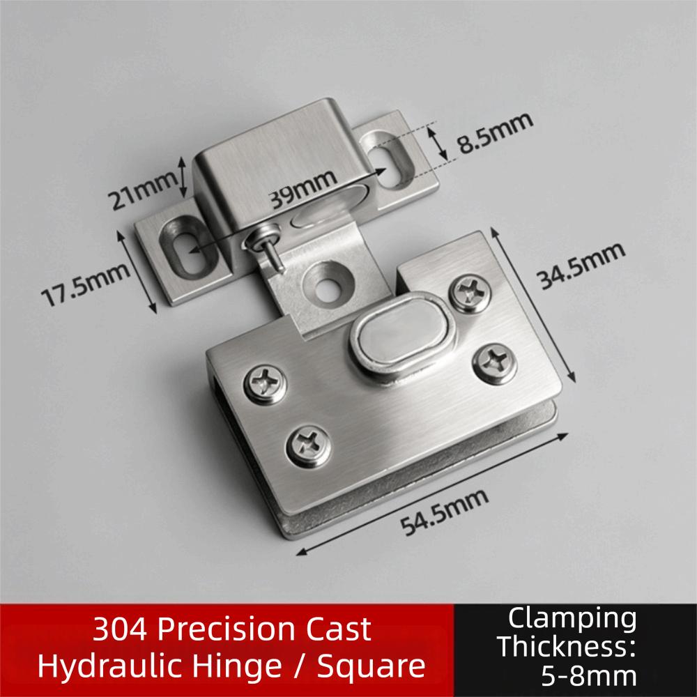 Hydraulic Closing Hydraulic Glass Door Hinge Glass Cabinet Hinge For Office Partitions