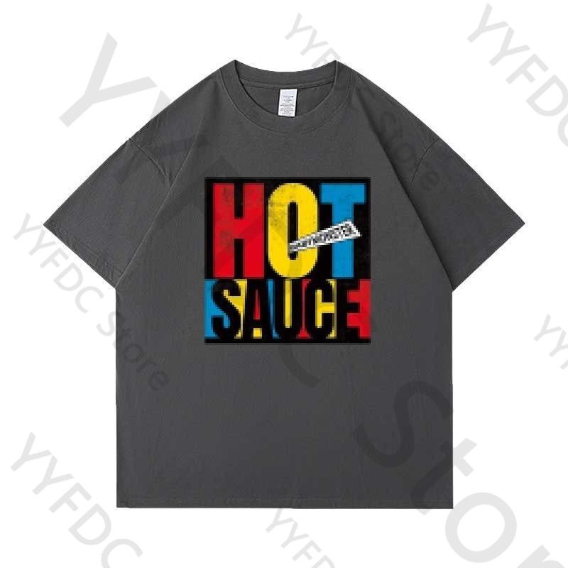 BABYMONSTER Hot Sauce T Shirt Kpop Fashion Letter Print Babymonster Fans Tshirt Women Unisex Summer Cotton Short Sleeve Tee Tops