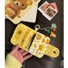 Мультяшный Кавайный Рилаккума Короткий Кошелек Милый Мишка в Стиле Ins Держатель для Карт Кошелек для Монет Портативный Маленький Кошелек С Брелоком Женский Подарок