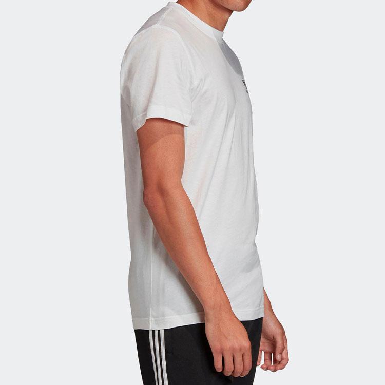 adidas Футболка с коротким рукавом Originals Trefoil Solid Logo для мужчин, белая FM3355