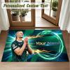Crystal Velvet Square Rug Custom NameErling Haaland Pattern Non Slip Home Floor Decor Rug