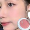 Matte Solid Blush Peach Pink Complexion Brightening Waterproof Blusher Face Mineral Pigment Powder Cosmetic Tools, 1 Piece