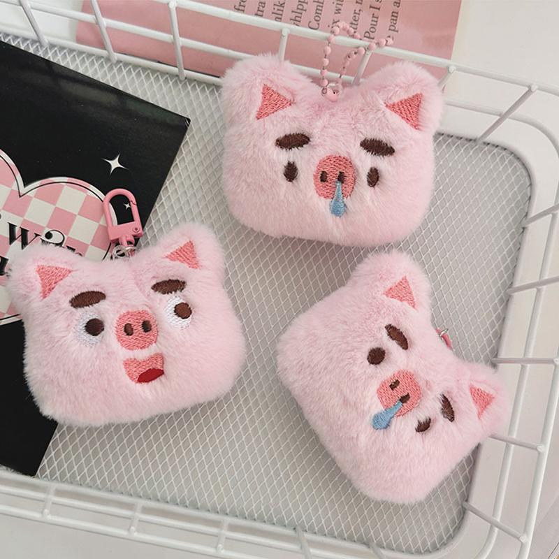 Розовый милый сопливый поросенок брелок мультфильм плюшевая свинья кукла кулон брелок рюкзак украшение автомобиля сумка аксессуары подарок для детей