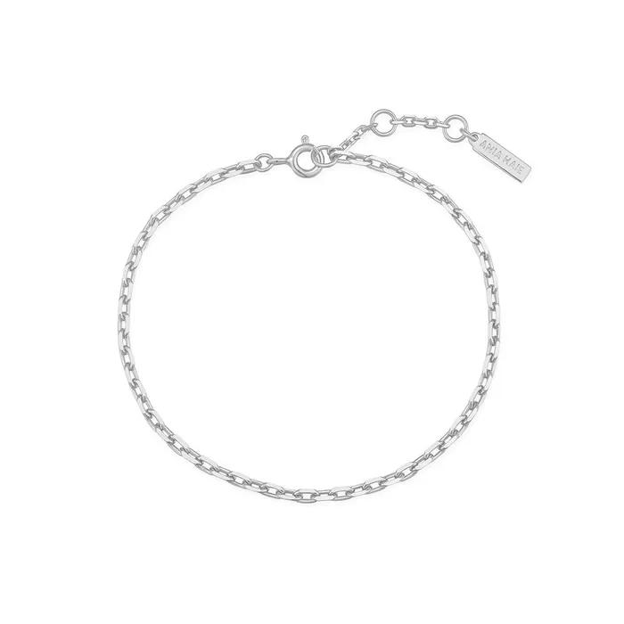 Серебряная цепочка-скрепка Браслет из серебра 925 пробы B067-02H