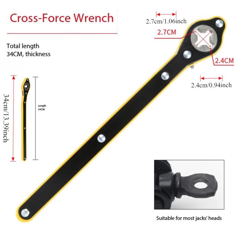 1PC Car Jack Labor Saving Wrench Vehicle Ratchet Wrench Labor Saving Crank Handle Scissor Jack Tire Changing Tool